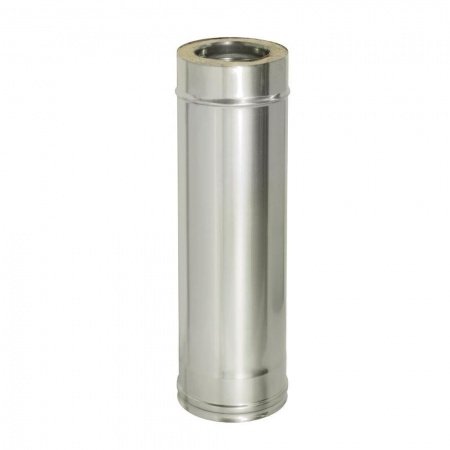 Сэндвич-труба 0,5м, ф 130х200, AISI 439/Оц, 1,0мм/0,5мм, (К)												